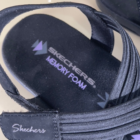 ** NWT Skechers Black Reggae Slim-Sunnyside 2.0 Sandals Sz 6 - Picture 6 of 17